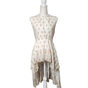 Ruby Yaya Embellished High Low Boho Top Size Medium